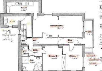 Wohnung Tholey - 4 Zimmer, 120 m&sup2;, 750&euro; | Angebot:27638923