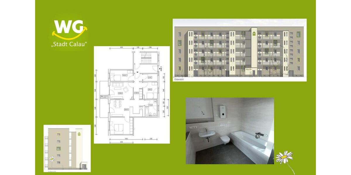 Etagenwohnung Calau - 4 Zimmer, 103 m&sup2;, 670&euro; | Angebot:26183924
