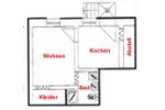 kleine Untergeschosswohnung mit offener Küche und Fußbodenheizung nördlich Damenviertel - Etagenwohnung Jena | Angebot:27280638