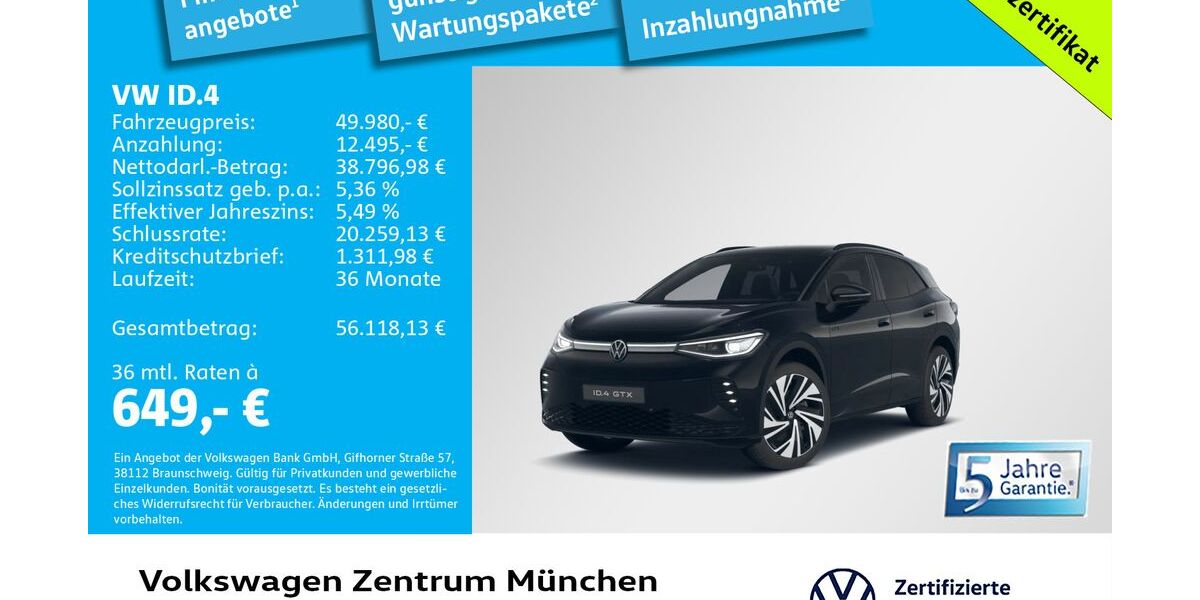 VW ID.4 5.163 km 49.491 &euro; München 80687