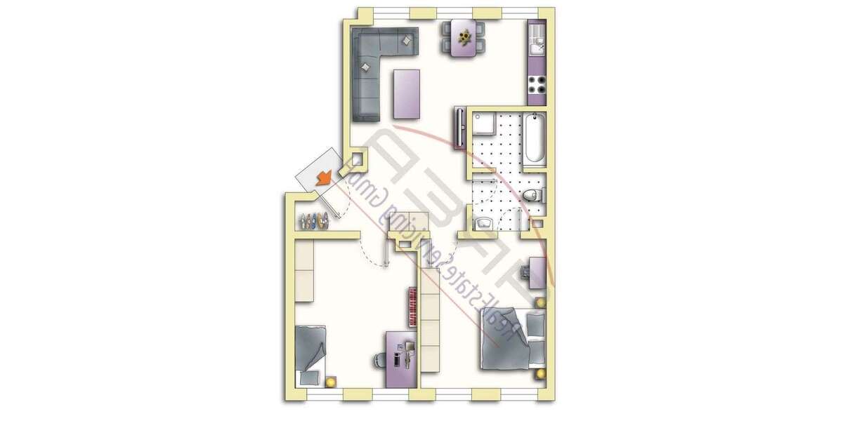 Etagenwohnung Leipzig Gohlis - 3 Zimmer, 74 m&sup2;, 750&euro; | Angebot:27657714