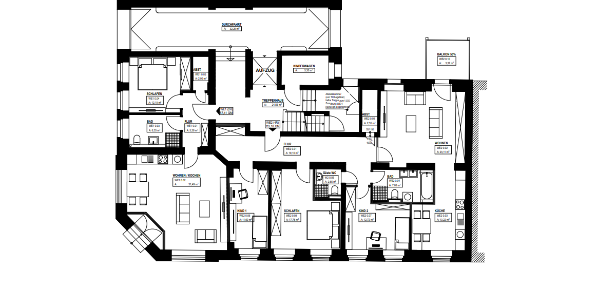 Etagenwohnung Görlitz Innenstadt - 4 Zimmer, 113 m&sup2;, 970&euro; | Angebot:27651598