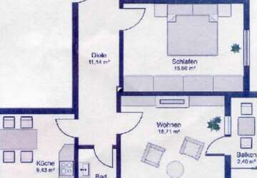 Wohnung Dresden Neugruna - 2 Zimmer, 57 m&sup2;, 490&euro; | Angebot:27662344